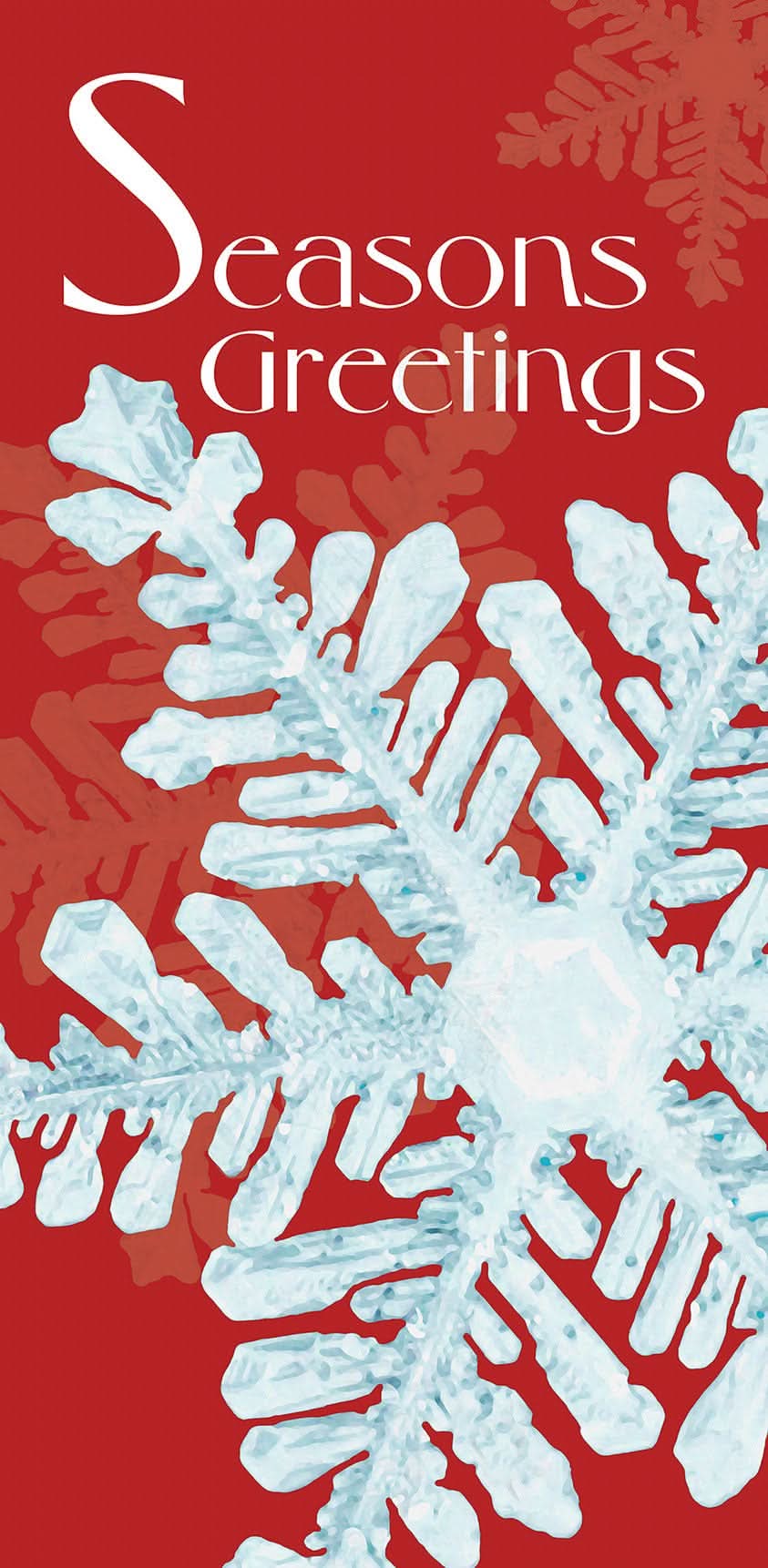 Icy Winter Red Single Vinyl Banner