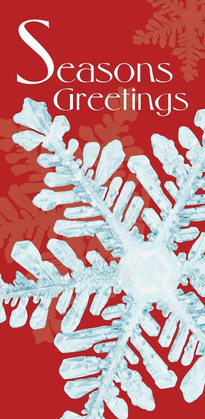 Icy Winter Red Single Vinyl Banner