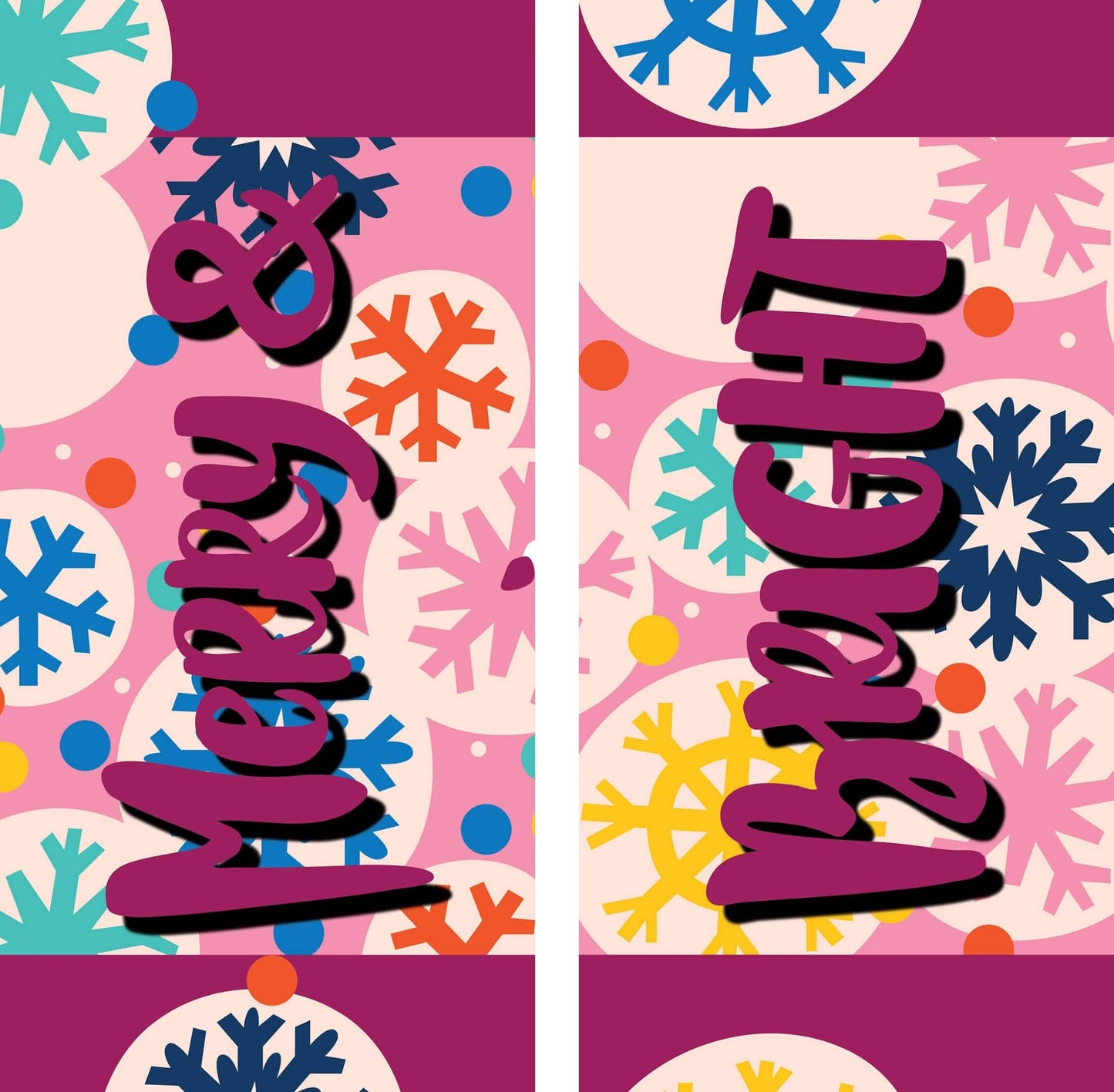 Merry and Bright Double Vinyl Banner Set