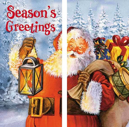 Painted Santa Double Vinyl Banner Set