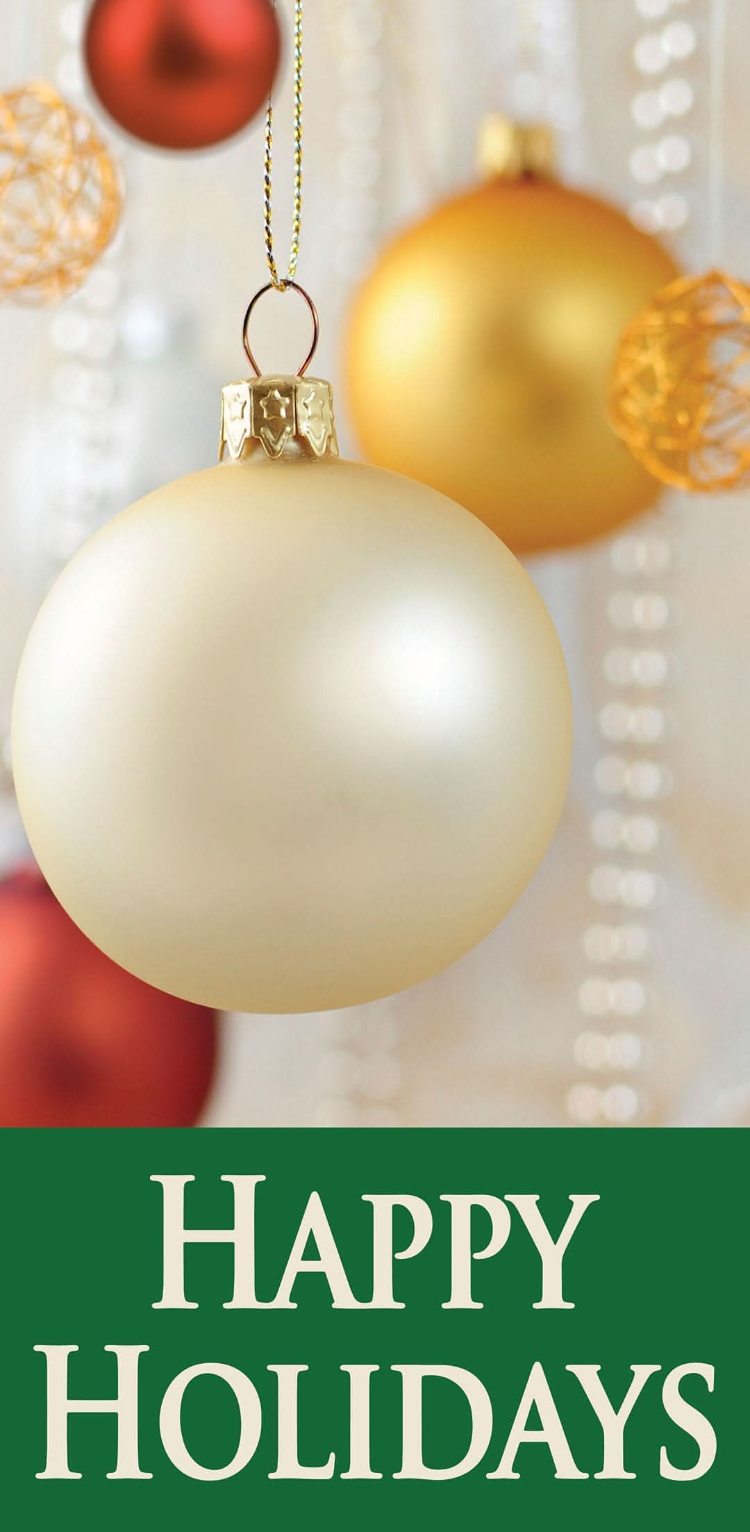 Photographic Ornament Drop Single Vinyl Banner