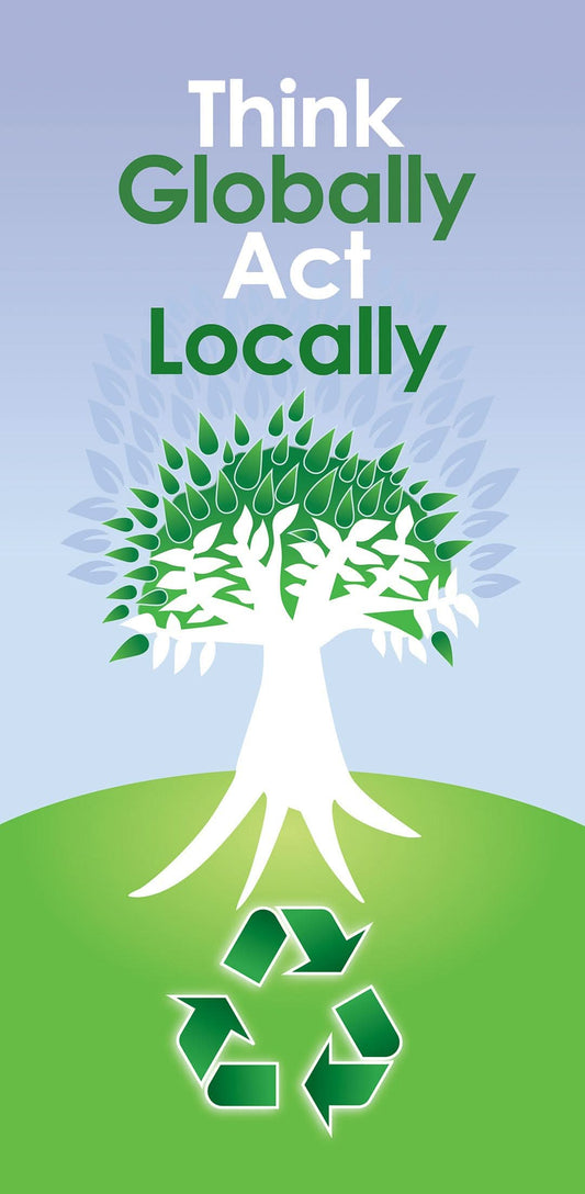 Recycle Tree Single Vinyl Banner