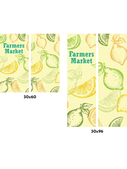 Refreshing Farmers Market Double Vinyl Banner Set