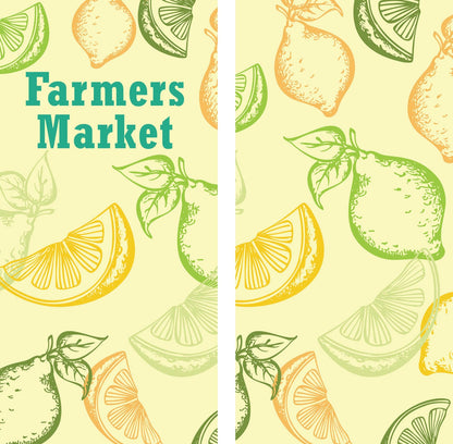 Refreshing Farmers Market Double Vinyl Banner Set