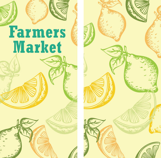 Refreshing Farmers Market Double Vinyl Banner Set