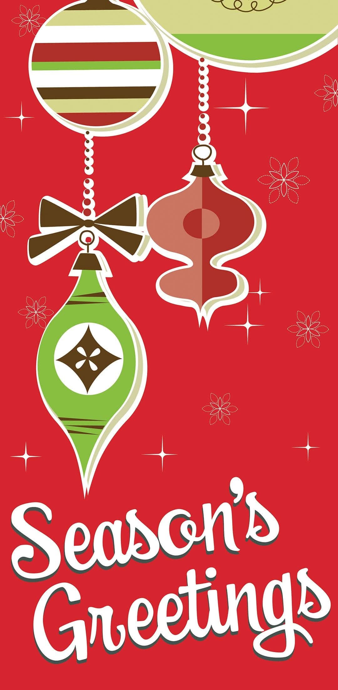 Retro Ornaments Single Vinyl Banner