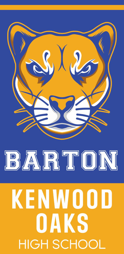 School Name with Logo Single Vinyl Banner