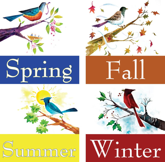 Seasonal Birds Double Vinyl Banner Set