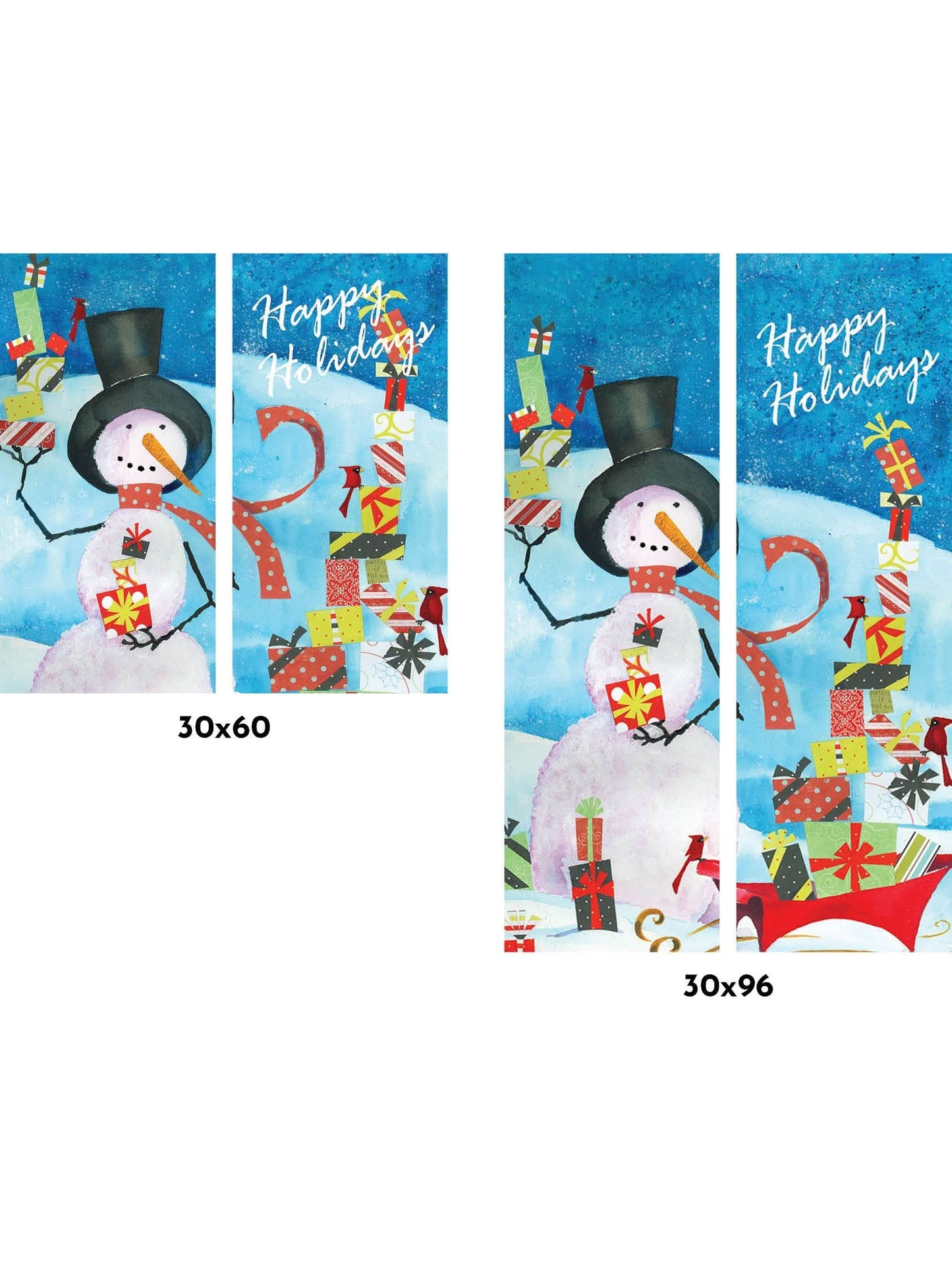 Snowman & Gifts Double Vinyl Banner Set