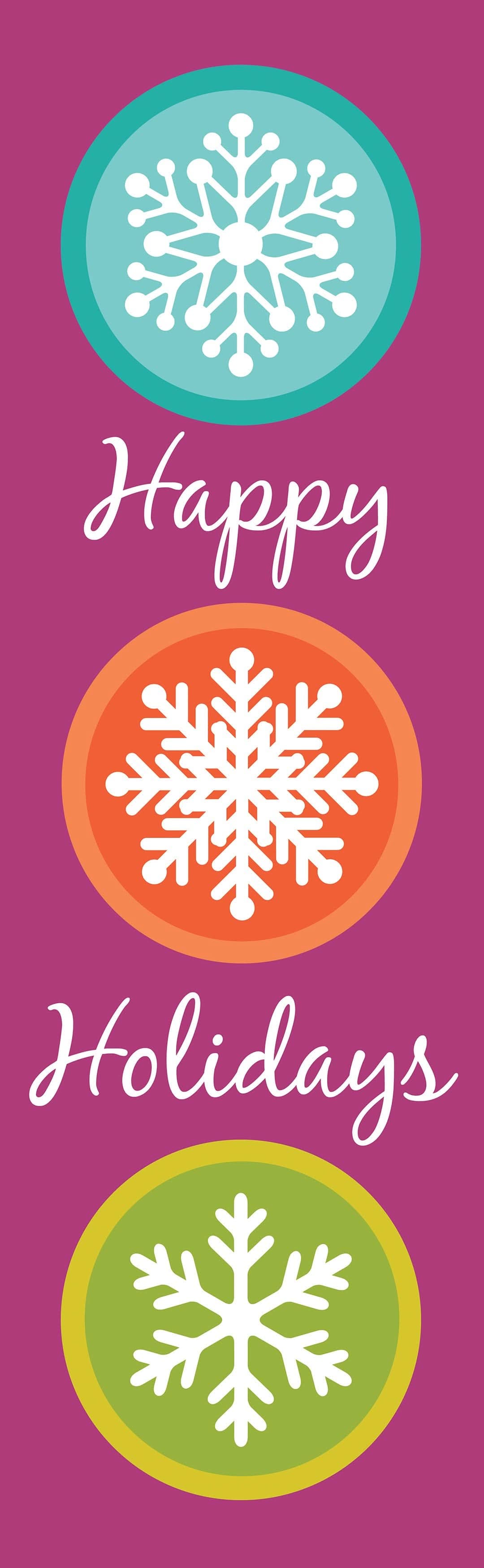 Snowy Circles Single Vinyl Banner