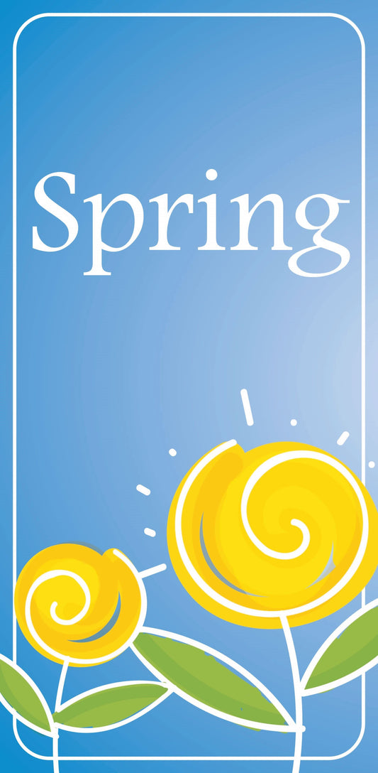 Spring - Yellow Daisies Single Vinyl Banner