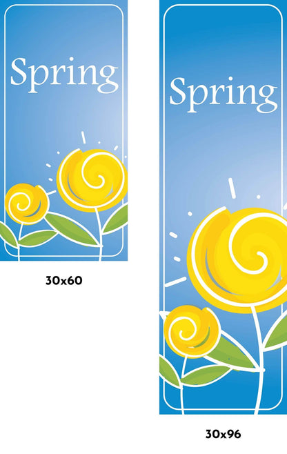 Spring - Yellow Daisies Single Vinyl Banner