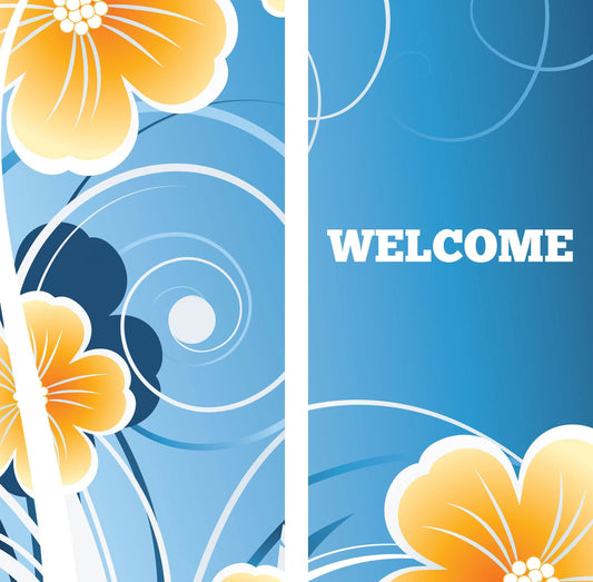 Summertime Flowers Double Vinyl Banner Set
