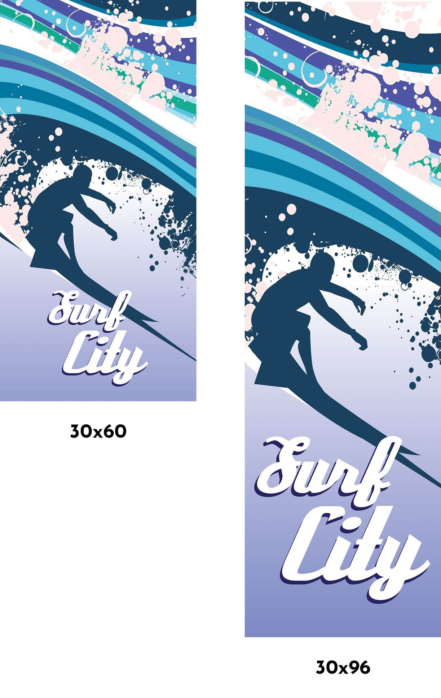 Surf City Single Vinyl Banner