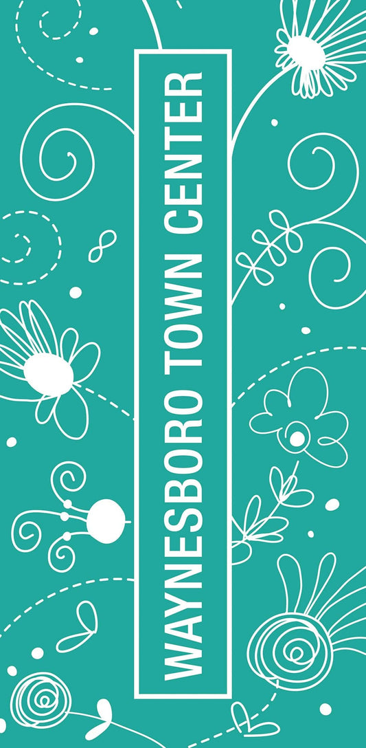 Teal Shopping Single Vinyl Banner
