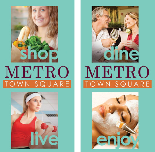 Town Square Double Vinyl Banner Set