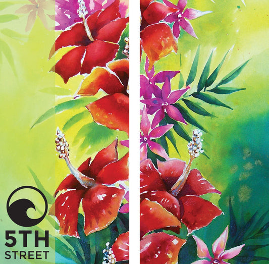 Tropical Flowers Double Vinyl Banner Set