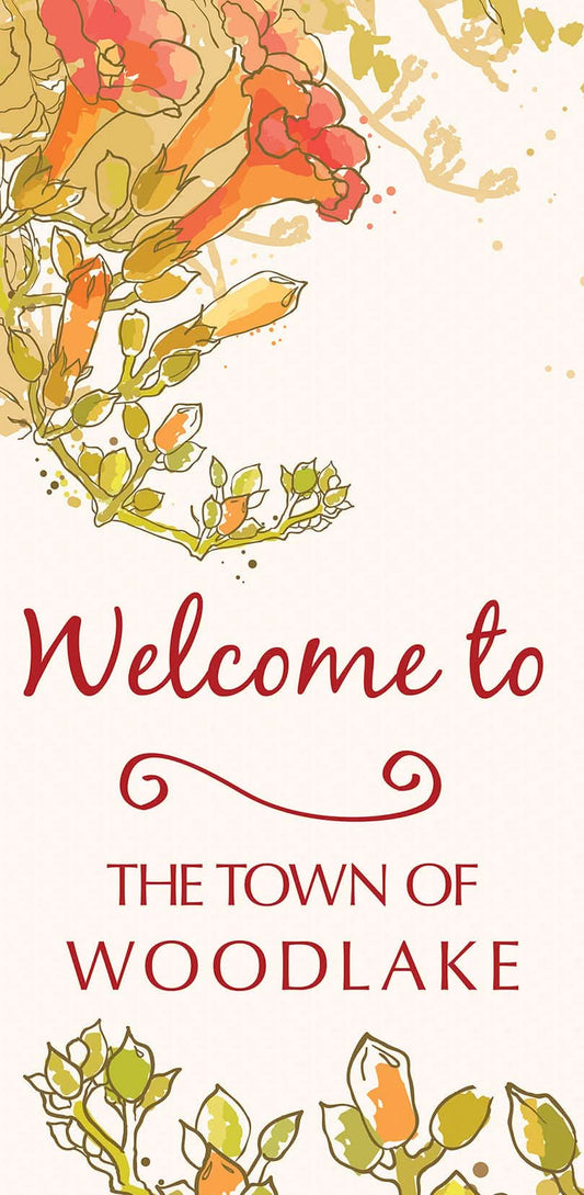 Trumpet Flowers Single Vinyl Banner