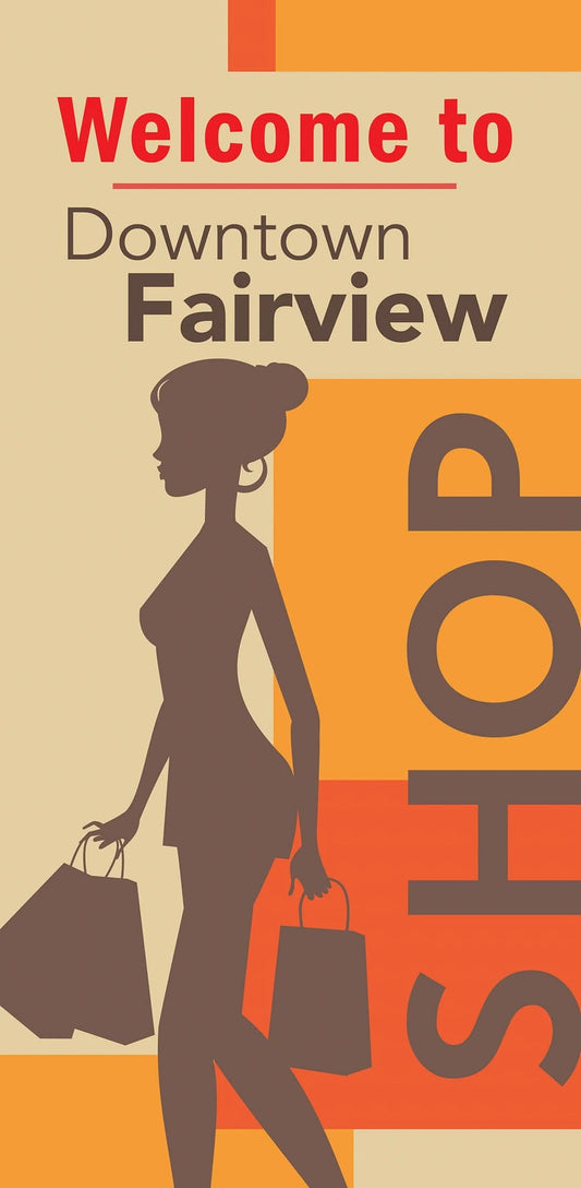 Welcome Shop Single Vinyl Banner